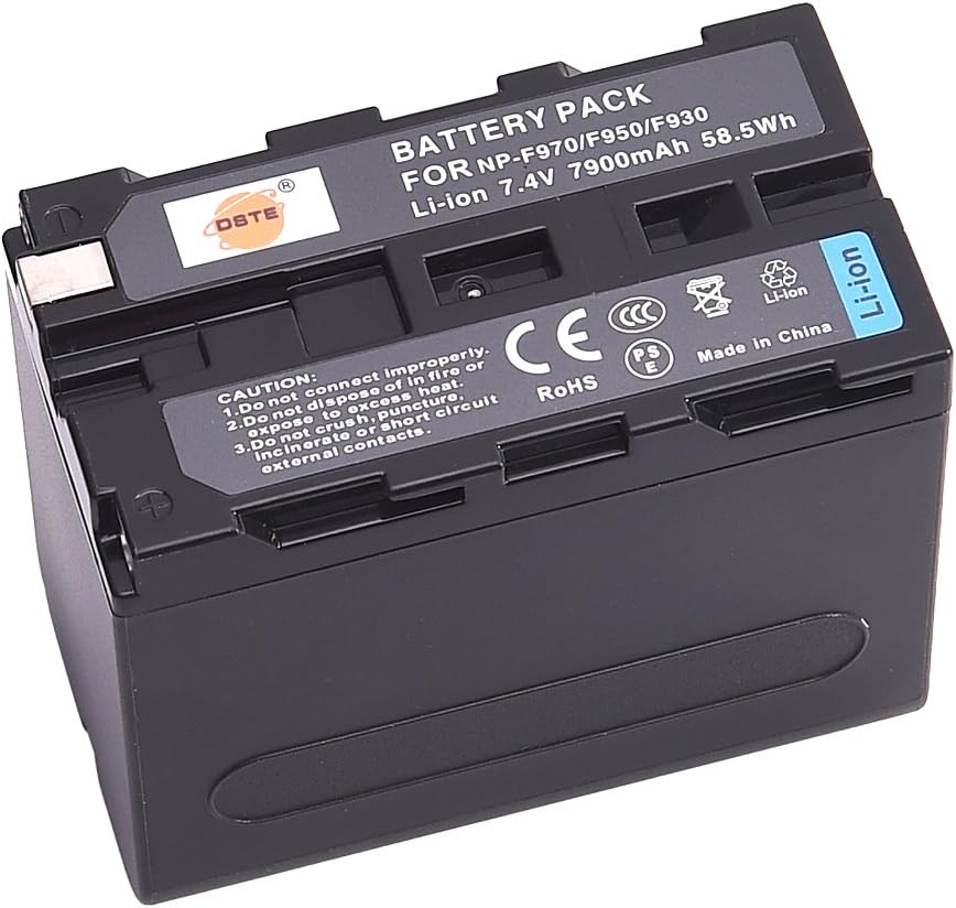 Take by DSTE NP-F970 batteria ricaricabile al litio compatibile con Sony NP-F970 F960 NP-F960