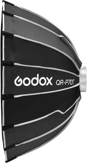 Godox QR-P70T Softbox Parabolico Rapido 70 cm con Attacco Bowens – Luce morbida e uniforme