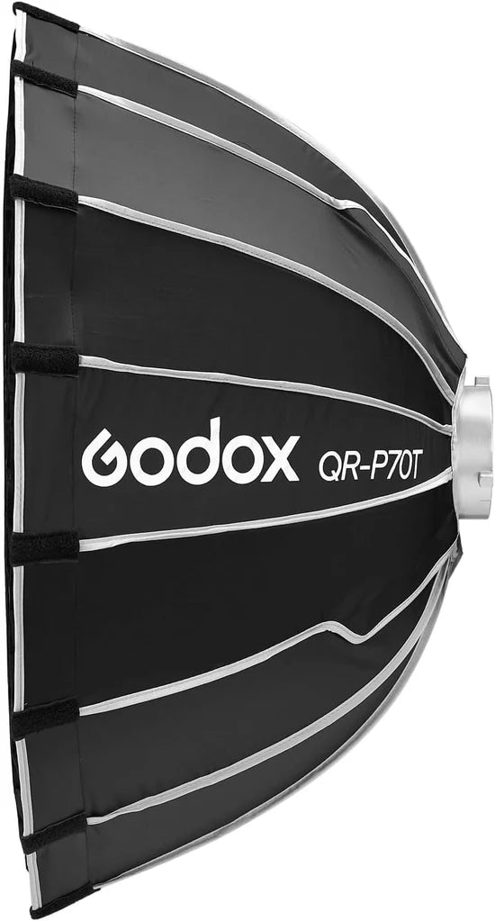 Godox QR-P70T Softbox Parabolico Rapido 70 cm con Attacco Bowens – Luce morbida e uniforme