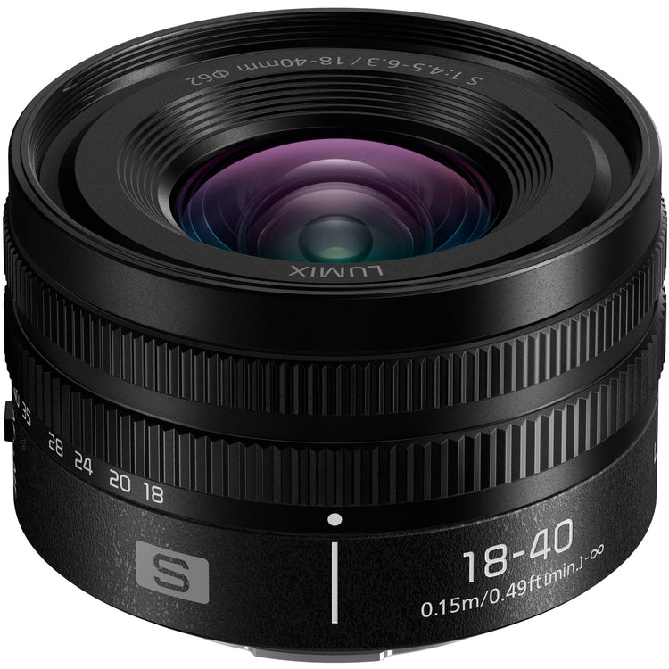 Panasonic Lumix S 18–40mm F4.5–6.3 obiettivo zoom L-Mount full frame grandangolare compatto per viaggio e vlog