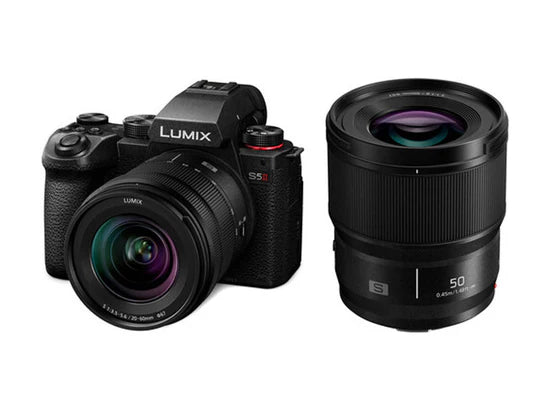 Panasonic Lumix S5 MII kit con obiettivi 20–60mm F3.5–5.6 e 50mm F1.8 mirrorless full frame 24 MP L-Mount 6K