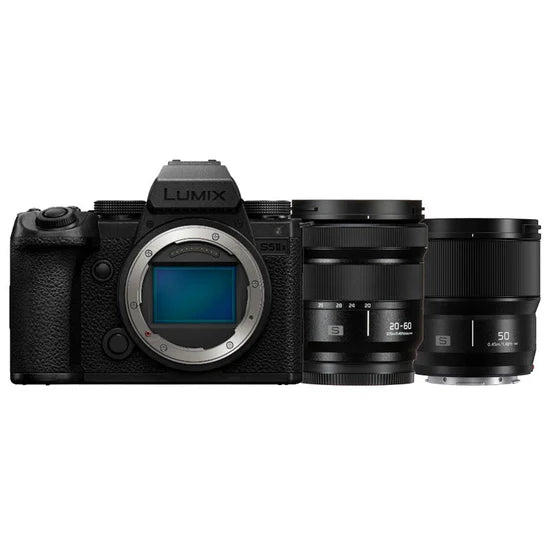 Panasonic Lumix S5 MIIX kit con obiettivi 20–60mm F3.5–5.6 e 50mm F1.8 mirrorless full frame 24 MP L-Mount 6K ProRes RAW