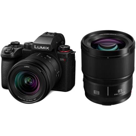 Panasonic Lumix S5 MII kit con obiettivi 20–60mm F3.5–5.6 e 85mm F1.8 mirrorless full frame 24 MP L-Mount 6K