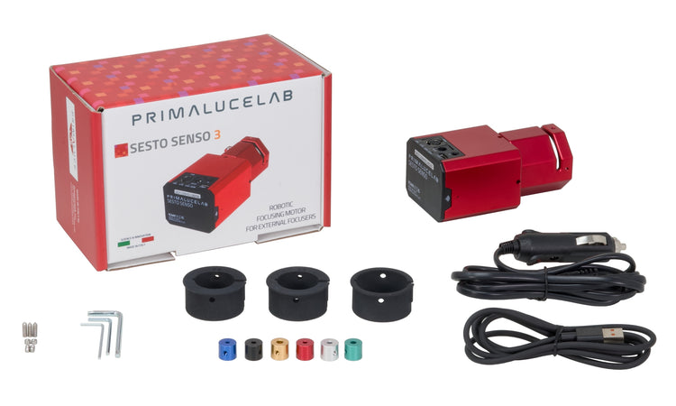 Motore di messa a fuoco robotico PrimaLuceLab SESTO SENSO 3 per focheggiatori esterni Crayford e a cremagliera, con connessione USB-C e Wi-Fi