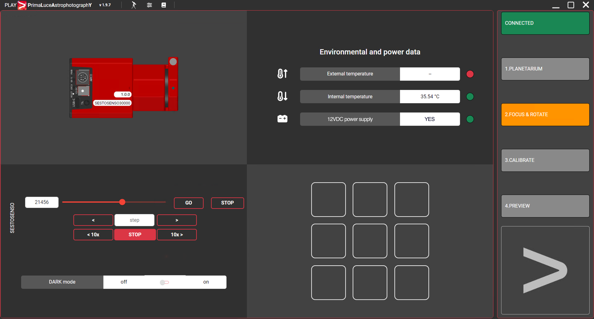 Motore di messa a fuoco robotico PrimaLuceLab SESTO SENSO 3 per focheggiatori esterni Crayford e a cremagliera, con connessione USB-C e Wi-Fi