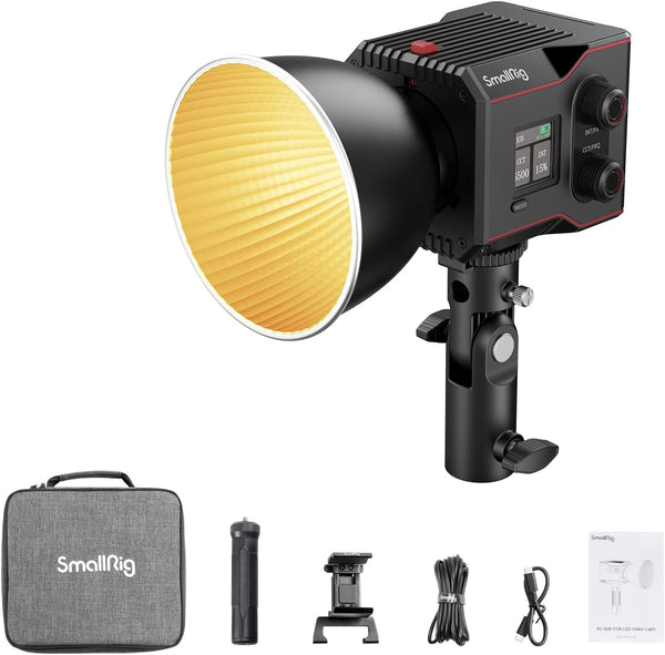 SMALLRIG RC 60B Lampada Video COB con Batteria Integrata da 3400 mAh e Ricarica Rapida