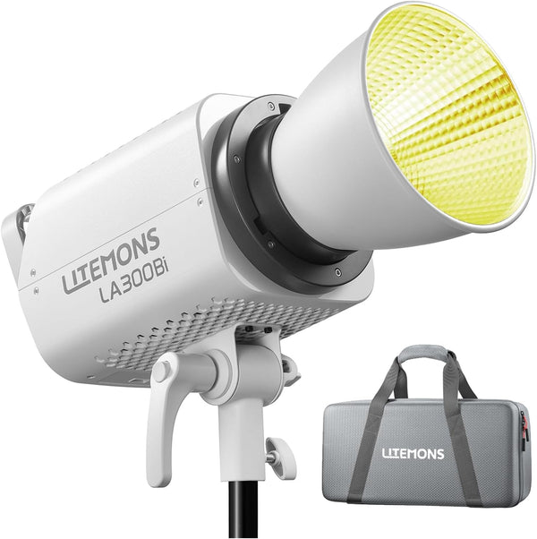 Godox LA300Bi K1 LED 300W Litemons Bi-color CCT 2800K-6500K Bowens Mount + supporto NFC App Control