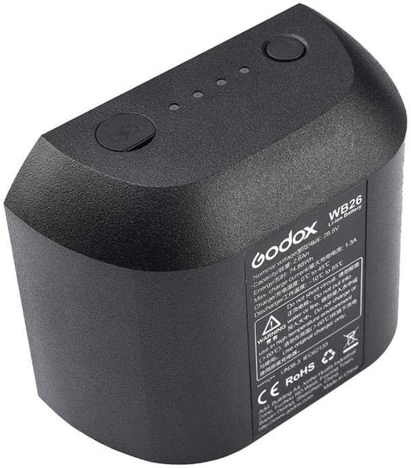GODOX WB26 Batteria per AD600Pro II AD600Pro Batteria ricaricabile Li-ion, DC 28.8V 74.88Wh.