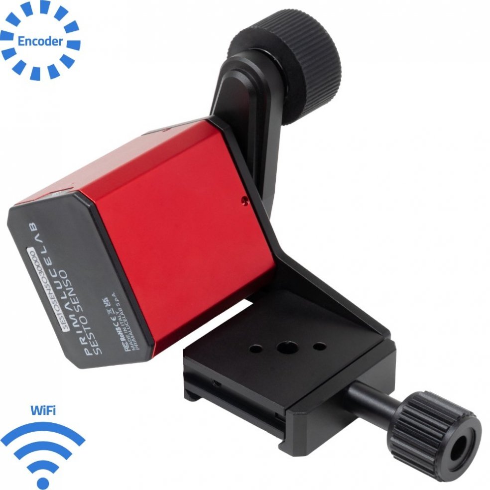 Motore di messa a fuoco robotico PrimaLuceLab SESTO SENSO 3 LS per obiettivi fotografici Canon, Nikon e altri, con connessione USB-C e Wi-Fi