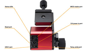 Motore di messa a fuoco robotico PrimaLuceLab SESTO SENSO 3 LS per obiettivi fotografici Canon, Nikon e altri, con connessione USB-C e Wi-Fi