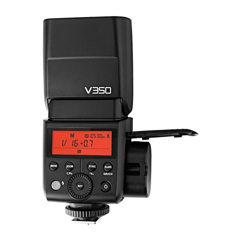 Flash a slitta Godox Ving V350F Speedlite per fotocamere Fuji