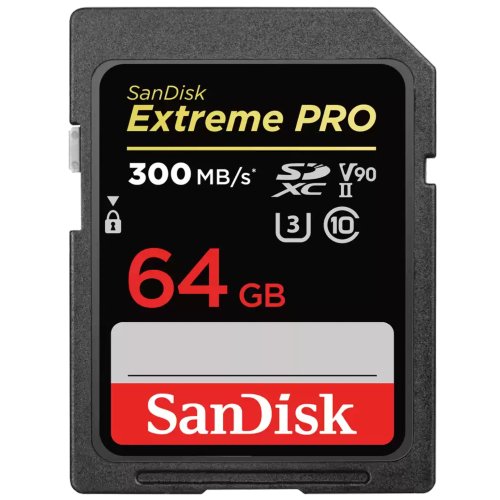 SanDisk 64 GB SDXC ExtremePro 300MB/s V90 UHS-II