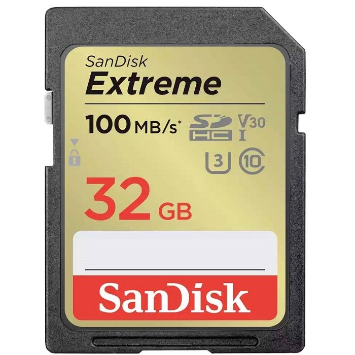 SanDisk 32gb SDHC Extreme 100MB/s UHS-I U Class 10, V30