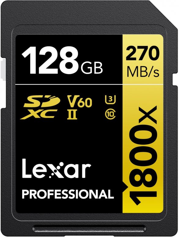 Lexar Scheda SD Professional SDXC Oro 128GB 1800x UHS-II V60