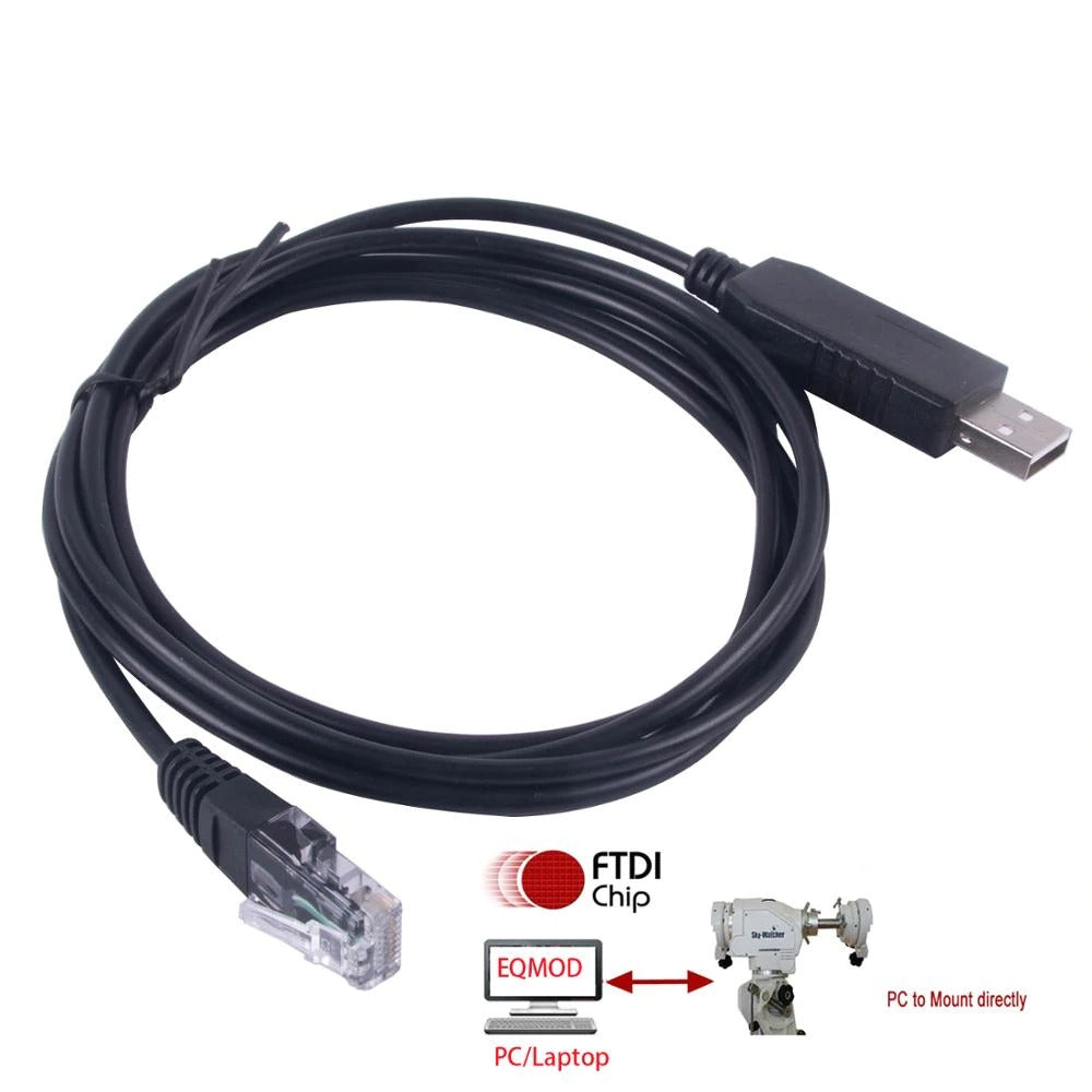 TAKE Cavo da 5,0 M EQMOD ASCOM FTDI USB RJ45 per Telescopi Skywatcher controllo GoTo