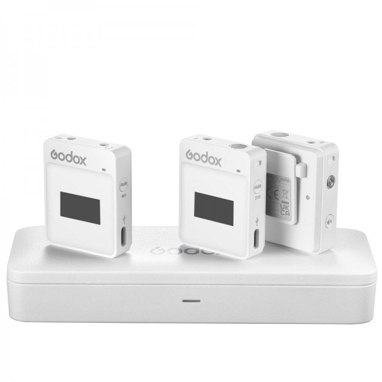 Godox Movelink II M2 Sistema microfonico wireless a 2,4GHz compatto (Bianco)