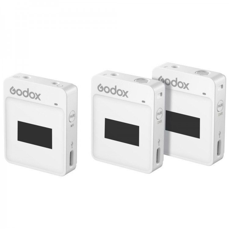 Godox Movelink II M2 Sistema microfonico wireless a 2,4GHz compatto (Bianco)