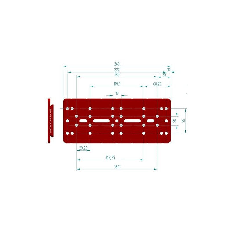 PrimaLuceLab Piastra a coda di rondine PLUS tipo Losmandy 240 mm