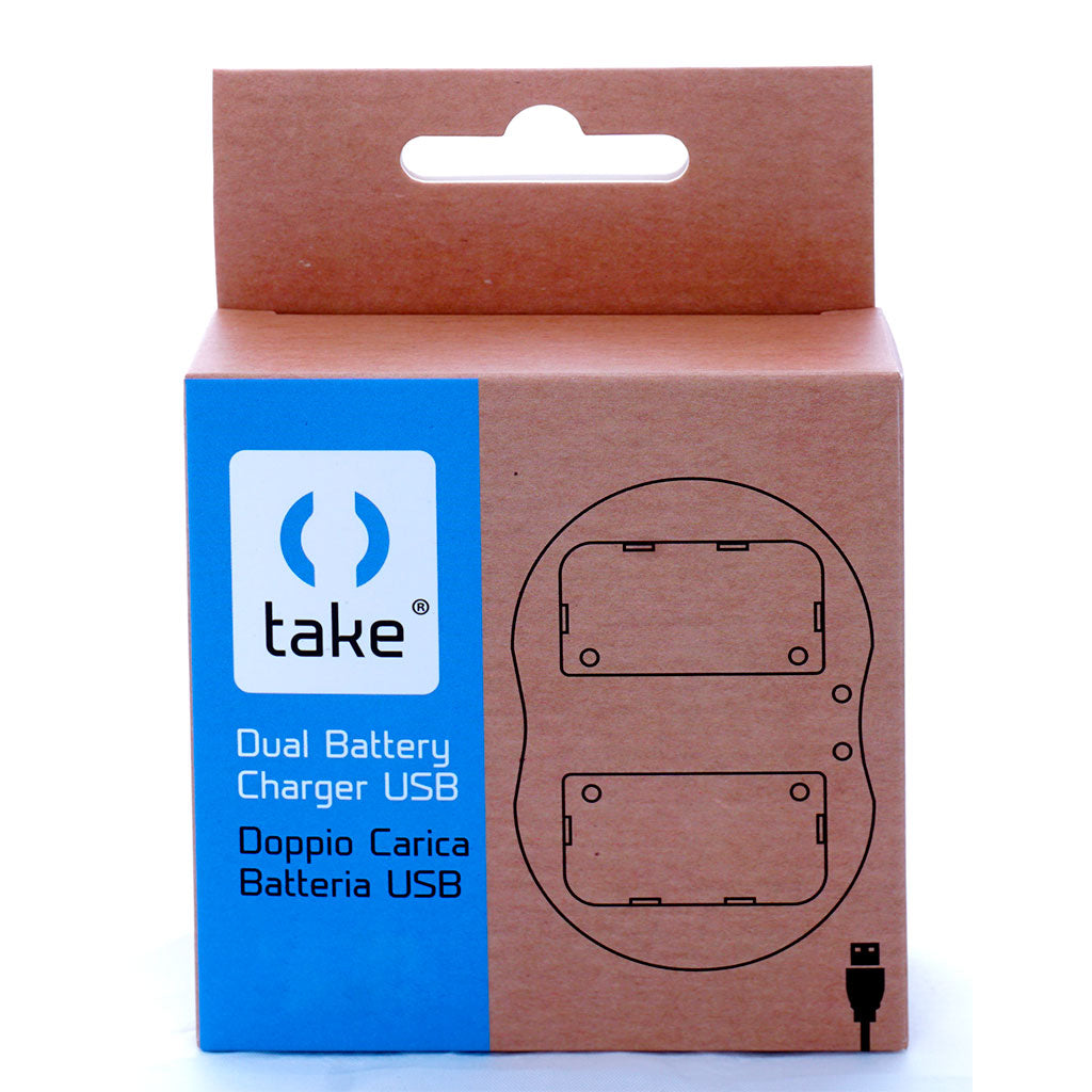 Take TK-UDC Compatibile con EN-EL15 Caricabatterie Micro USB Doppio per Batteria Nikon EN-EL15