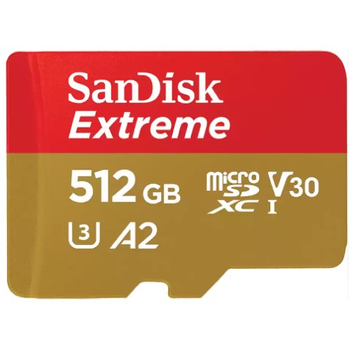 Sandisk MicroSDXC Extreme 512GB 190MB/s U3 V30 A2
