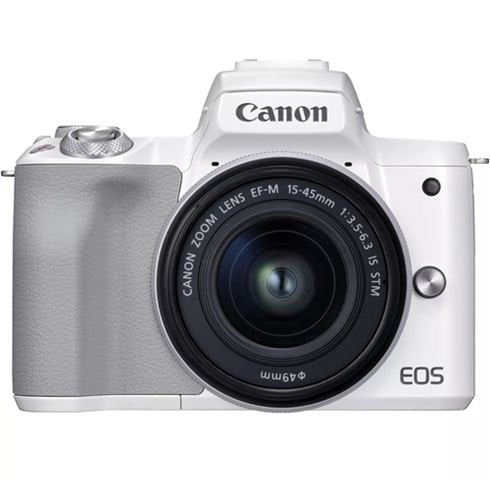 Canon EOS M50 Mark II Bianca + 15-45mm IS STM Argento