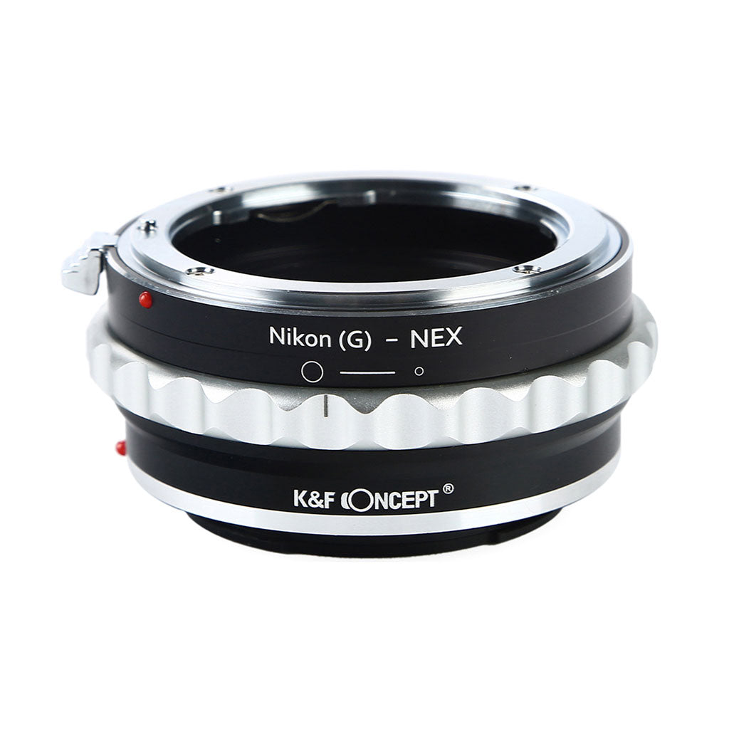 K&F Concept Anello Adattatore da Obiettivi Nikon Nikkor G a Sony E-Mount con Regolazione Diaframmi