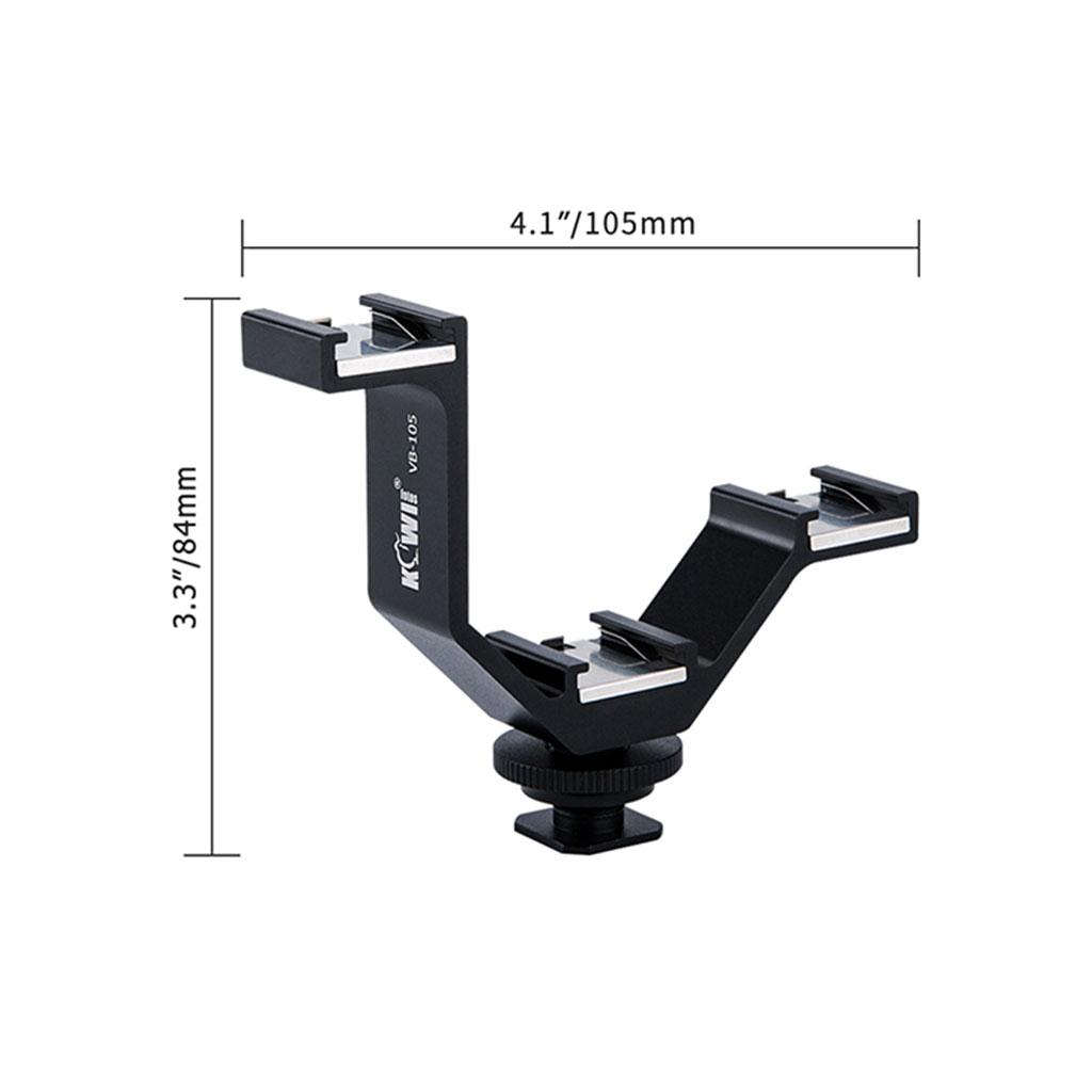 Kiwifot VB-105 Supporto per 3 Accessori da Slitta, 4,13 pol