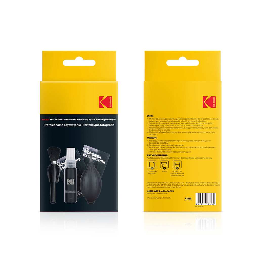 Kodak Kit di Pulizia per Manutenzione Camera, con Liquido, Pompetta, Spazzola e Panni