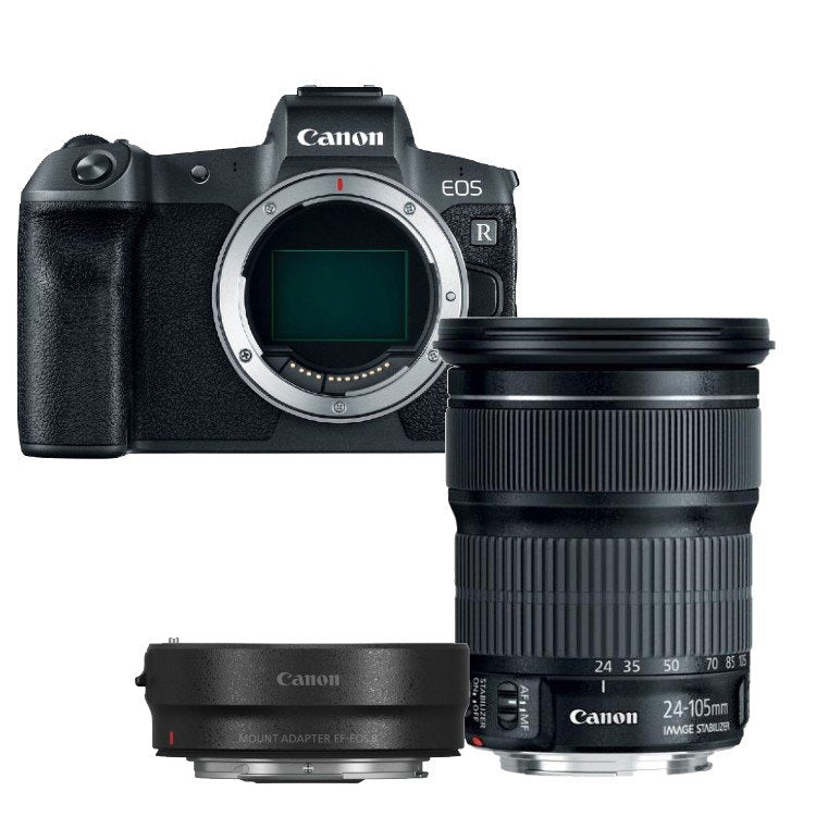Canon EOS R + EF - RF Mount Adapter + EF 24-105mm F/3.5-5.6 iS STM