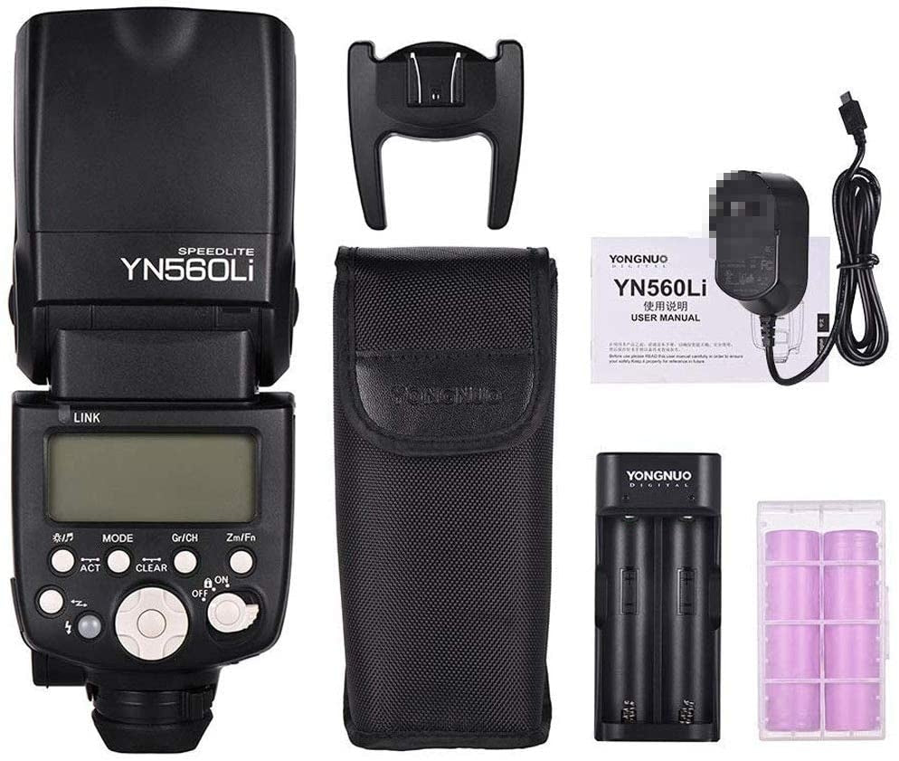 Yongnuo YN-560Li Flash da Slitta Manuale per Canon, Fujifilm, Nikon, Olympus, Panasonic, Pentax