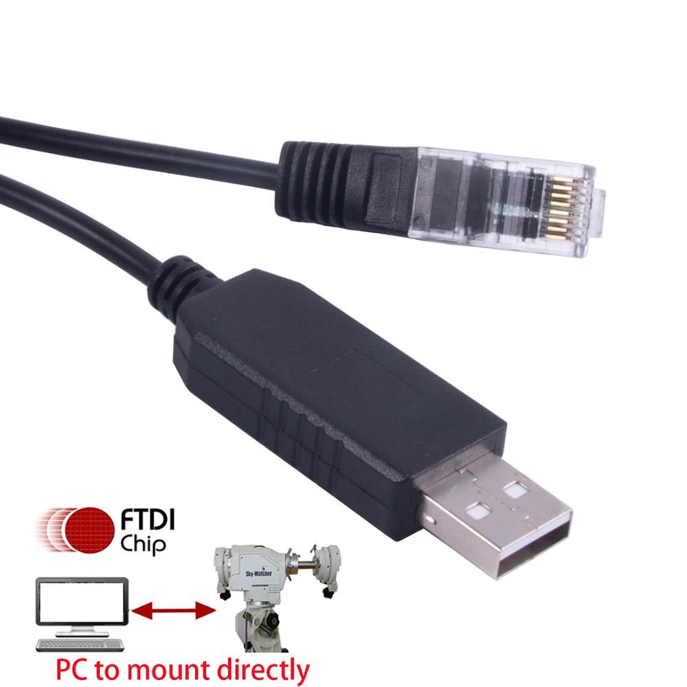 TAKE Cavo da 5,0 M EQMOD ASCOM FTDI USB RJ45 per Telescopi Skywatcher controllo GoTo