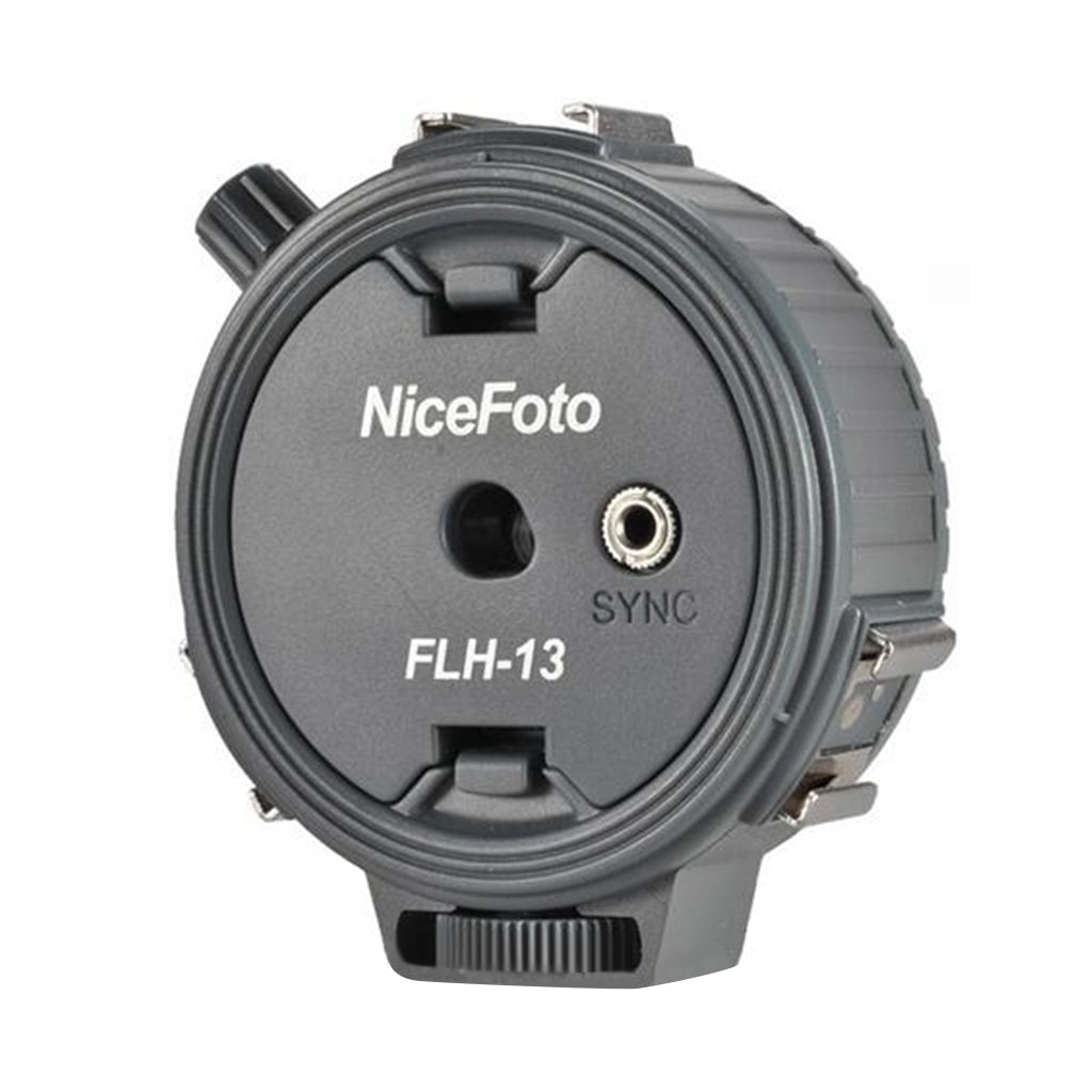 Nicefoto Supporto FLH-13 per 3 Flash da Slitta con Porta PC-Sync per Trigger e Aggancio per Ombrello e Stativo o Treppiede