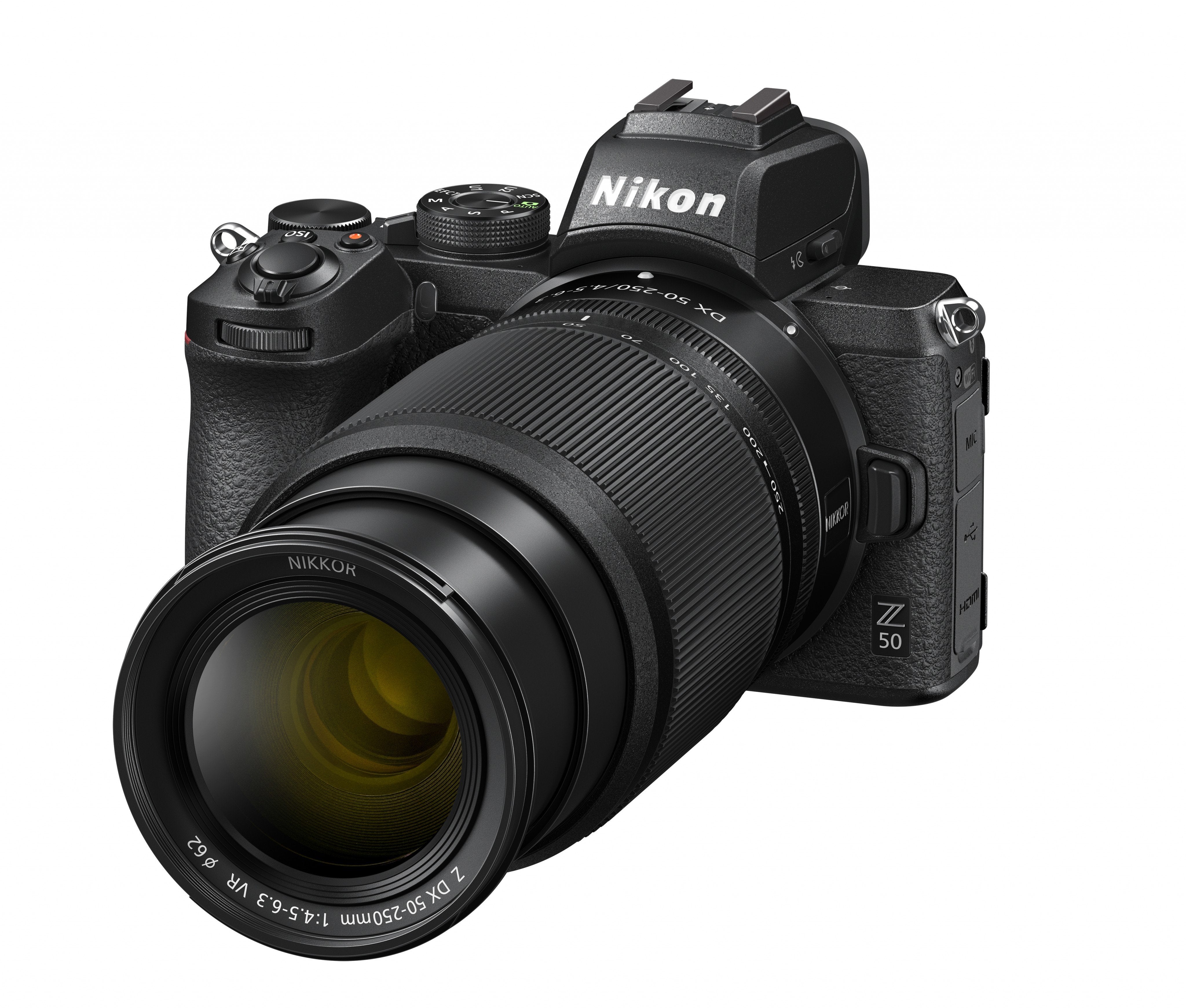 Nikon Z50 Camera + Z DX 16-50 Lens + Z 50-250 VR Lens + SD 64GB Lexar 800x Pro - 4 YEAR NITAL WARRANTY ITALY