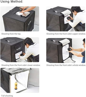 Godox lst80 Cubo Light 80x80cm Light Box LED Per Fotografia Still Life - prodotto con accessori