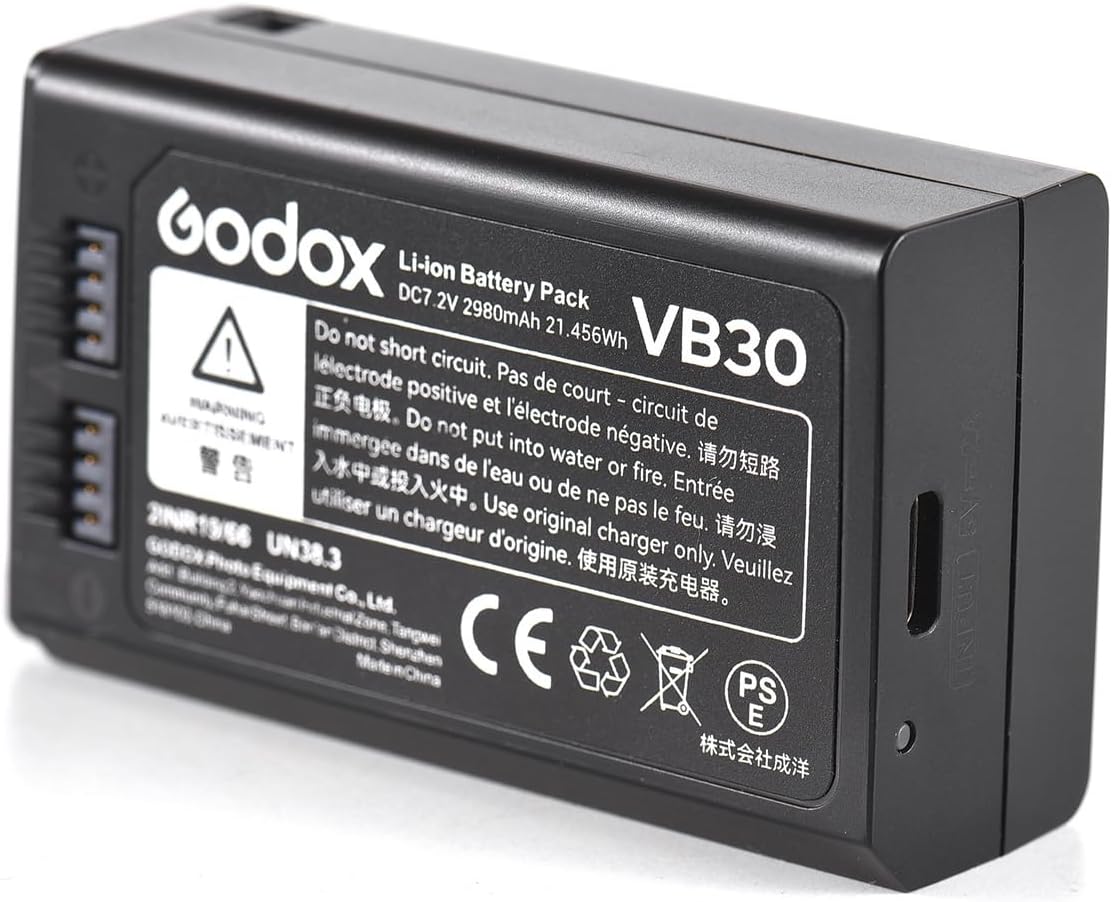 Godox VB30 Batteria Ricaricabile per V1 Pro – Alta Capacità per Flash Godox