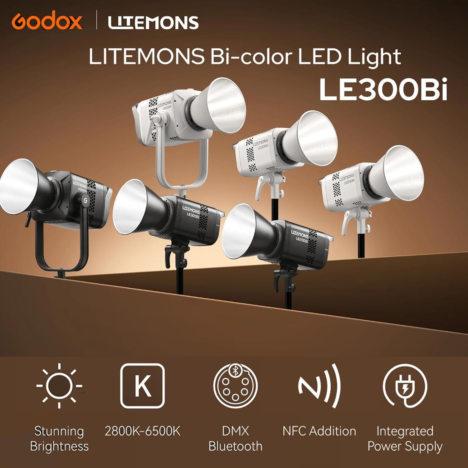 Godox LE300Bi luce LED 320W bi-color