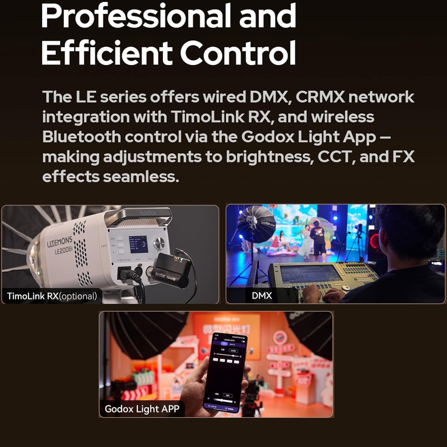 Godox LE200Bi luce LED 220W bi-color