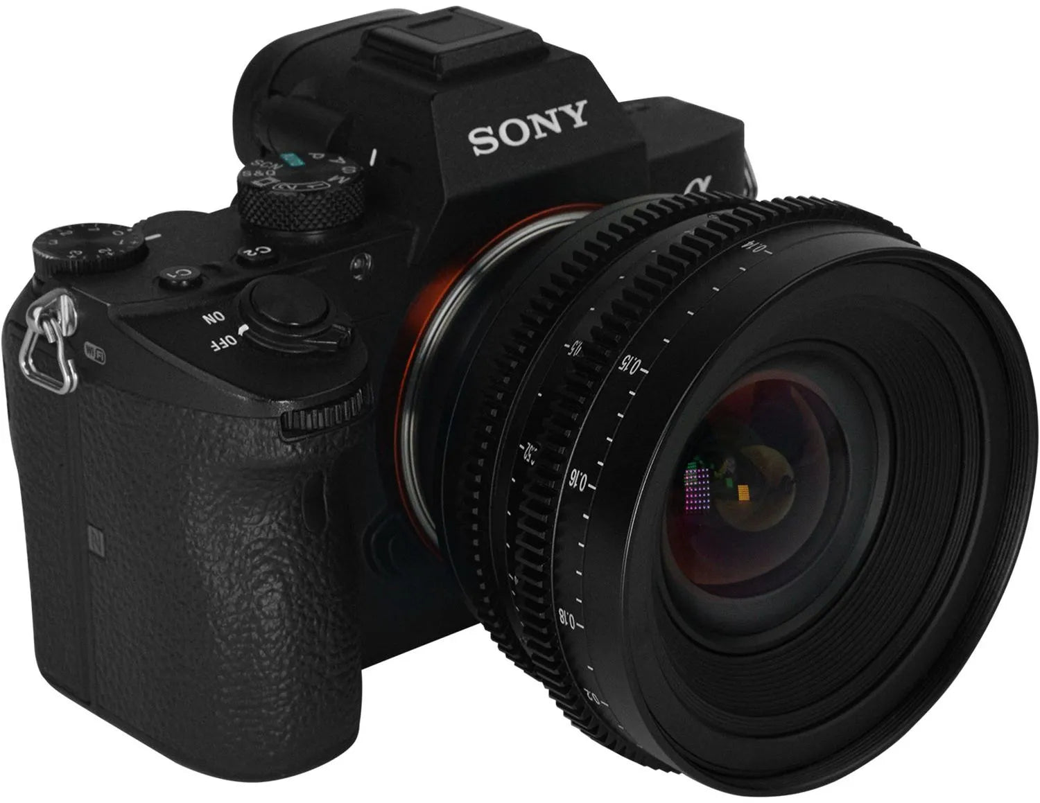 7Artisans Vision 35mm t1.05 Sony E Obiettivo Cine Full Frame Ultra Luminoso - vista frontale prodotto