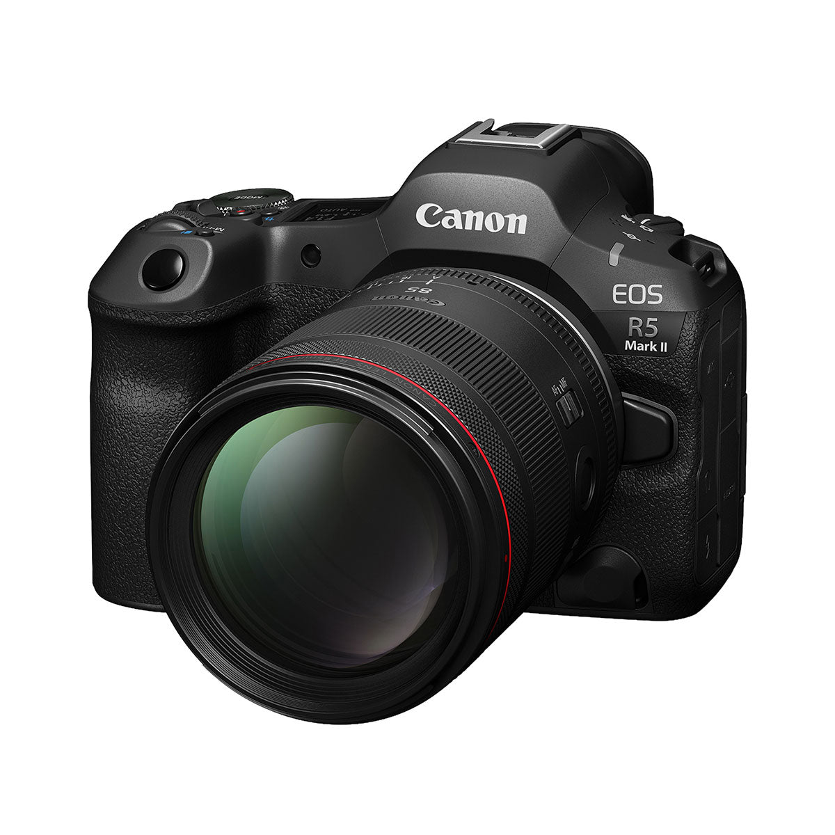 Canon RF 85mm F1.4 L VCM montato su una fotocamera mirrorless Canon EOS R, per dare l'idea delle dimensioni reali