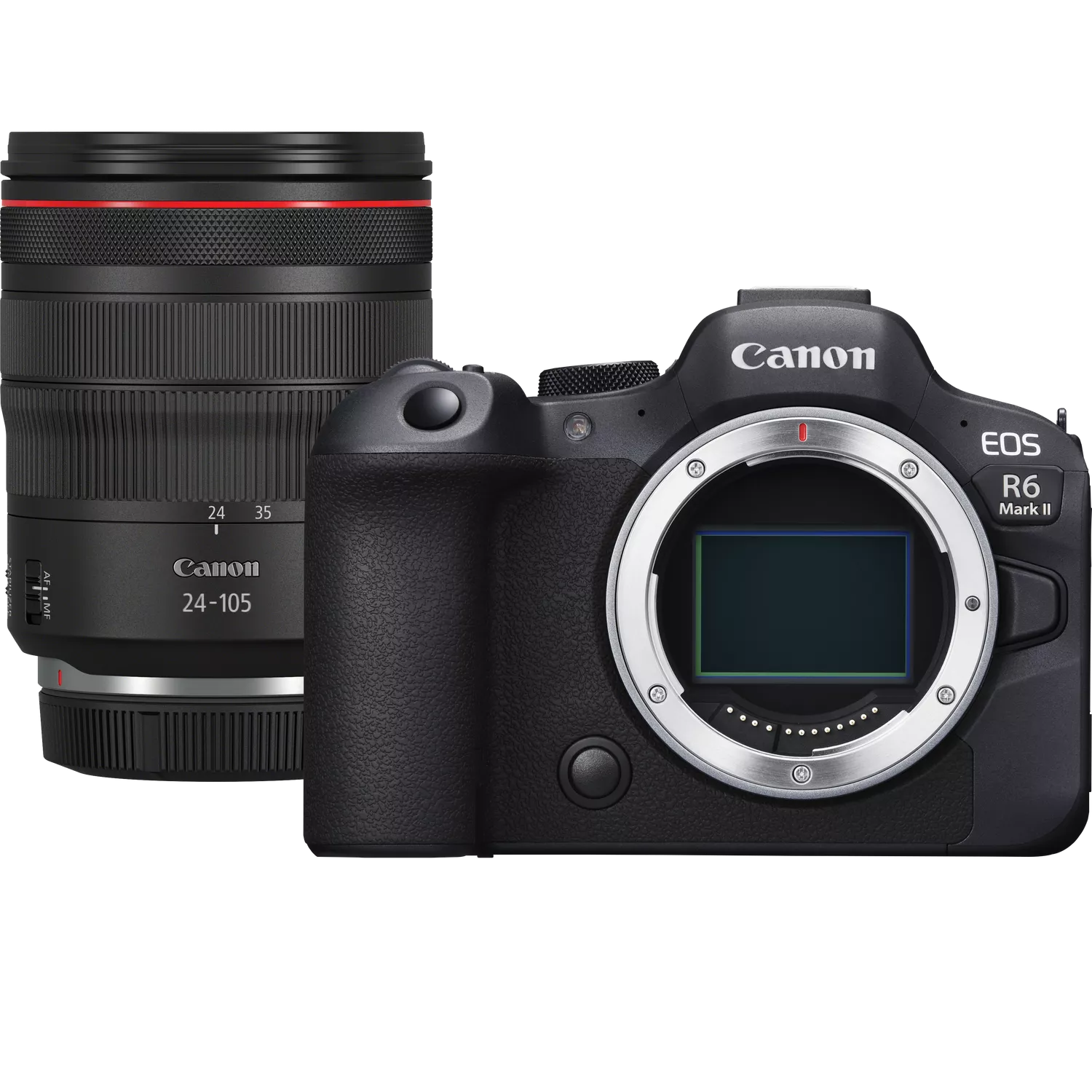 Canon EOS R6 Mark II + RF 24-105 mm F4 L IS USM mirrorless full frame Serie L professionale