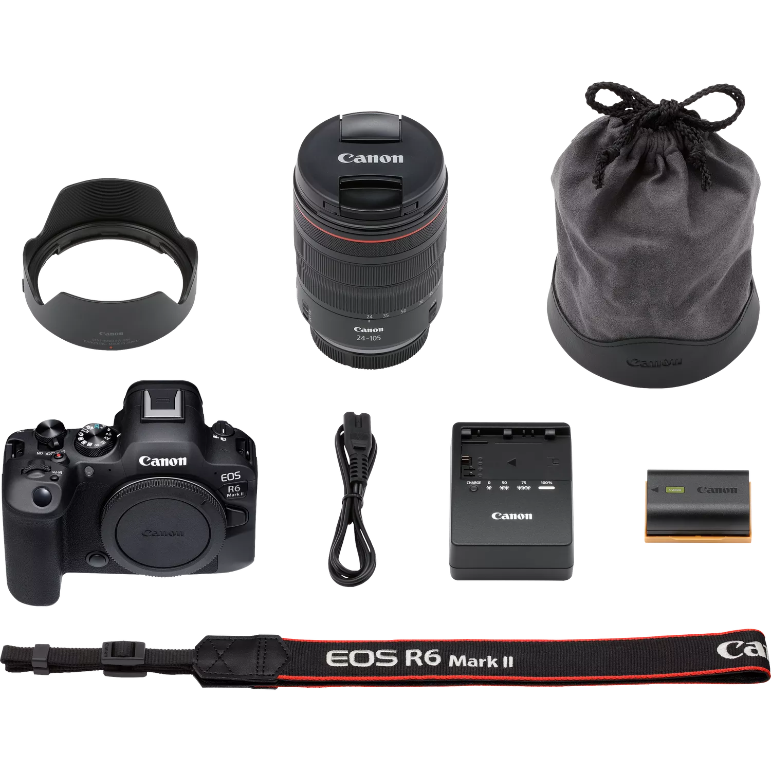Canon EOS R6 Mark II + RF 24-105 mm F4 L IS USM mirrorless full frame Serie L professionale
