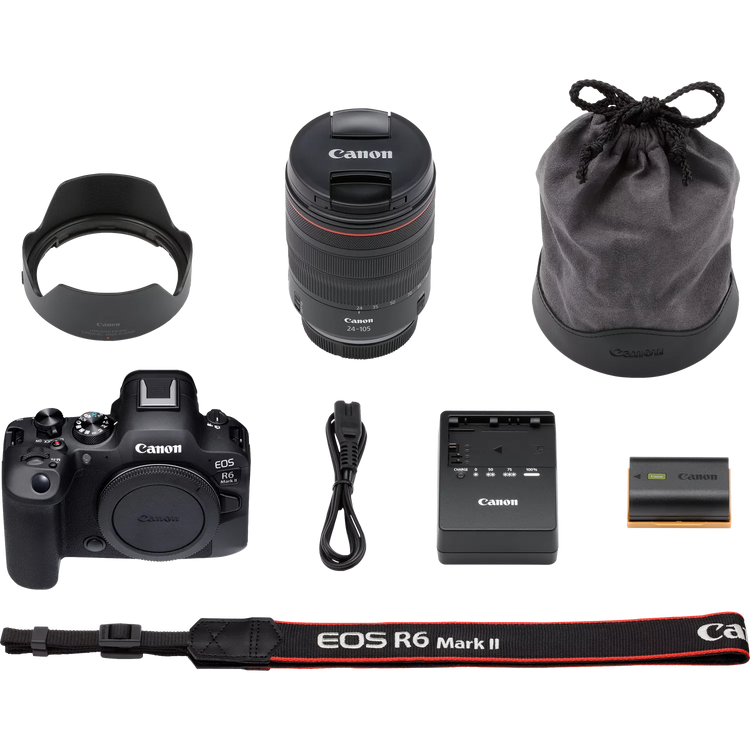 Canon EOS R6 Mark II + RF 24-105 mm F4 L IS USM mirrorless full frame Serie L professionale