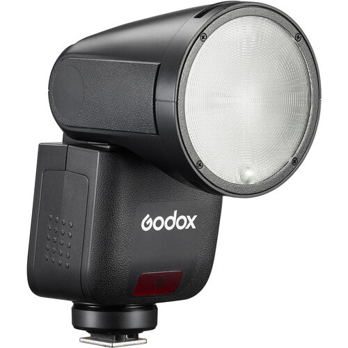 Godox v1 Mid Flash TTL A Testa Tonda Canon Nikon Sony Fujifilm Olympus Panasonic - vista laterale prodotto