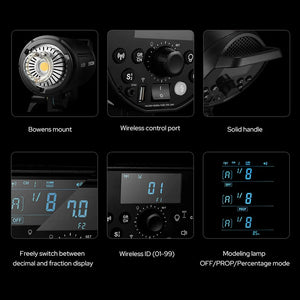 Godox DP800III-V – Flash Professionale da Studio 800Ws con Luce LED di Modellazione e Sistema Radio 2.4G