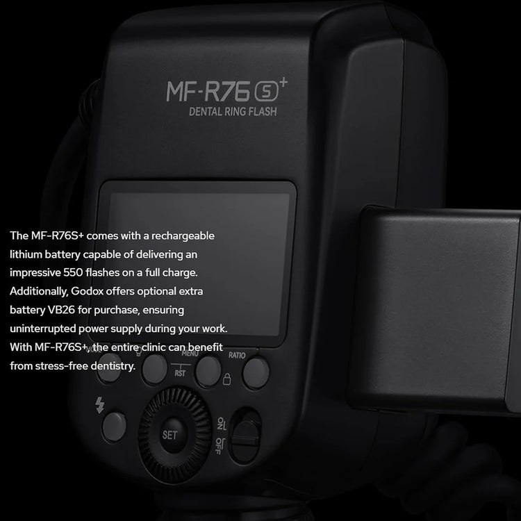 Godox MF-R76S+ Flash Macro Dentale TTL per Sony – Illuminatore Anulare Professionale con Batteria Ricaricabile