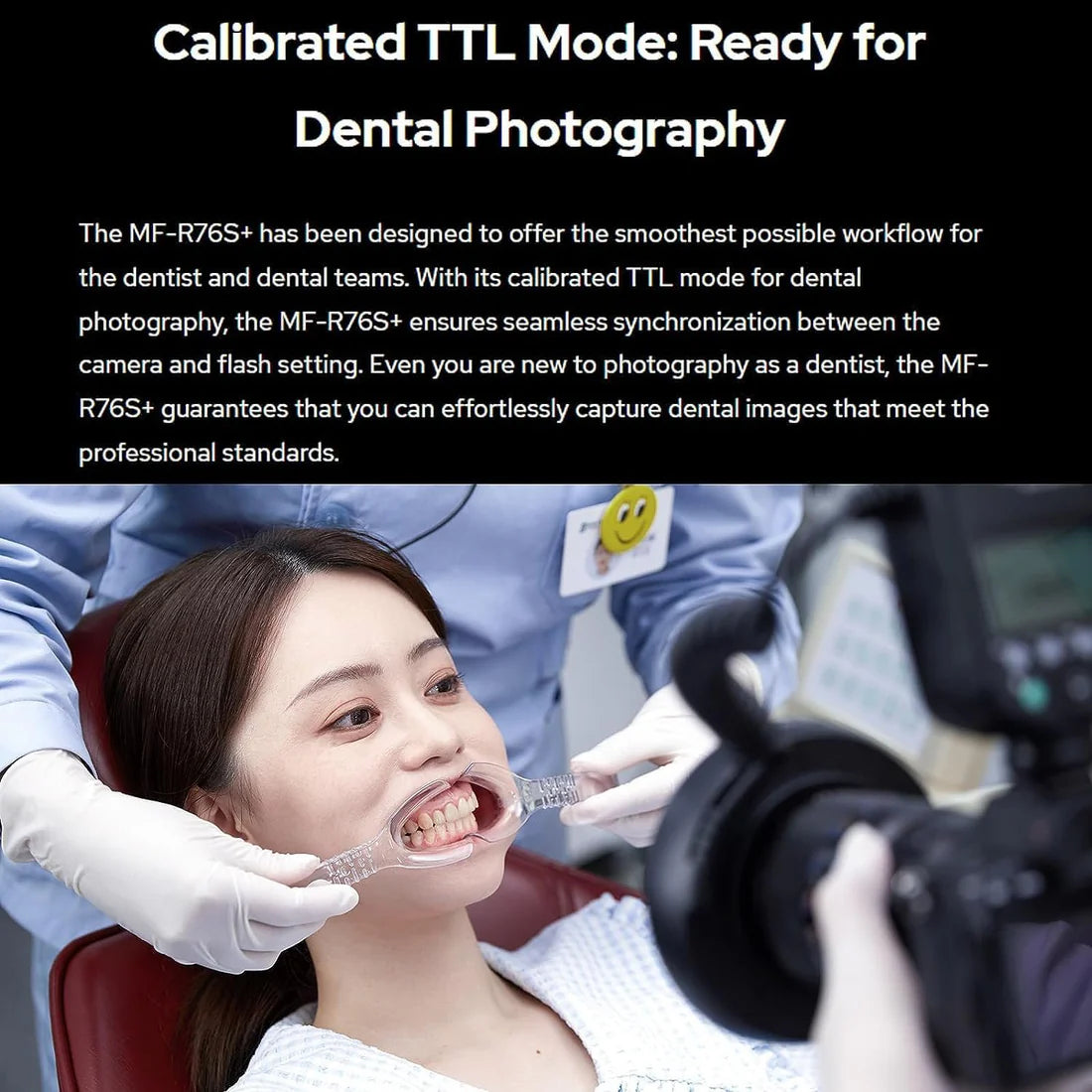 Godox MF-R76S+ Flash Macro Dentale TTL per Sony – Illuminatore Anulare Professionale con Batteria Ricaricabile