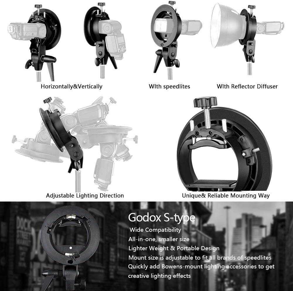 Godox SFUV-G8080 – Softbox 80 cm con Griglia + S-Bracket per Flash da Slitta