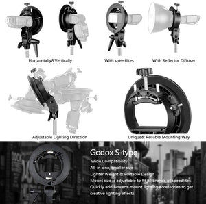 Godox SFUV-G8080 – Softbox 80 cm con Griglia + S-Bracket per Flash da Slitta