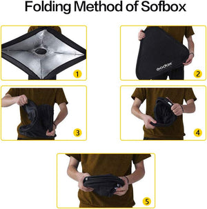 Godox SFUV-G8080 – Softbox 80 cm con Griglia + S-Bracket per Flash da Slitta