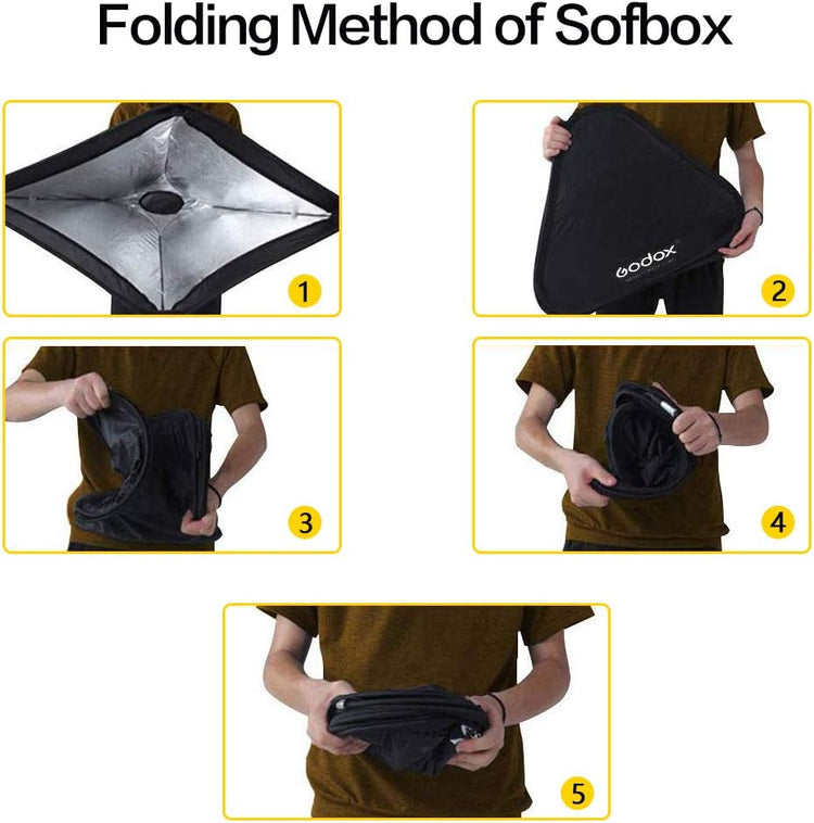 Godox SFUV-G8080 – Softbox 80 cm con Griglia + S-Bracket per Flash da Slitta